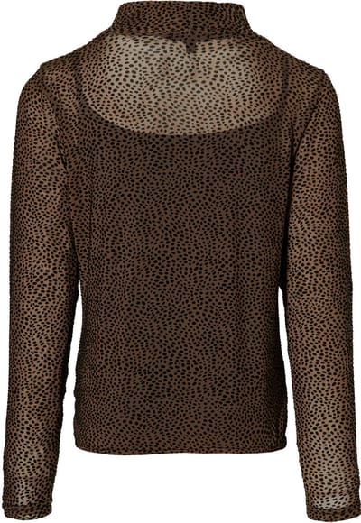 Levv meiden shirt Kaya Mid Brown Dot - maat 128