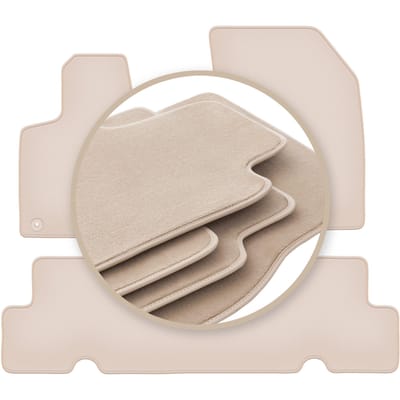 PREMIUM beige vloermatten voor: Citroen C4 Grand Picasso II minivan 2013-