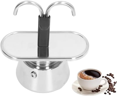 Dailygoods - Roestvrijstalen Moka Pot voor 2 Kopjes - Italiaanse Espressomachine