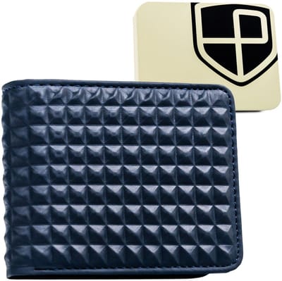 Peterson Serie - Heren Portemonnee - Geometrisch Patroon - RFID Technologie - Blauw