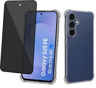 ChiGuard Hoesje & Privacy Screenprotector geschikt voor Samsung Galaxy S25 FE Hoesje Screenprotector - Privé - Gehard Glas Cover