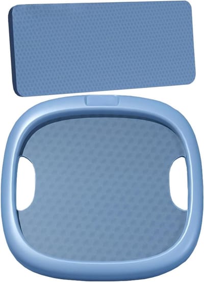 Buikwiel Oefentrainer - Ab Roller Core Trainer - Buikspieren Trainen - 360 Graden Draaibaar - 28 cm Wiel - Blauw