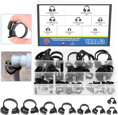 Set van 48 Zware Dubbelzijdige Nylon Slangklemmen, 6.6–27.2 mm, Plastic Ratelsluiting, Assortiment voor Tuin en Klussen
