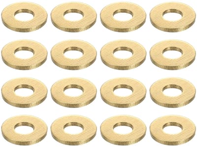 100 stuks ronde sluitringen, M4 x 10 x 1 mm, messing afdichtringen, goudkleurige sluitringen, O-ring, platte afdichtringen voor schroeven, moeren, schroefdraadstang