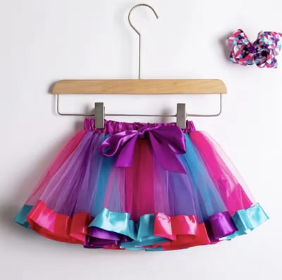 CHPN - Tutu - Rokje - Tule rokje - 1-2 jaar - Met strik - Ballet - S- Meisjesrokje - Carnaval - Feest - Kinderfeestje - Tu tu - Cadeau - Paars/roze