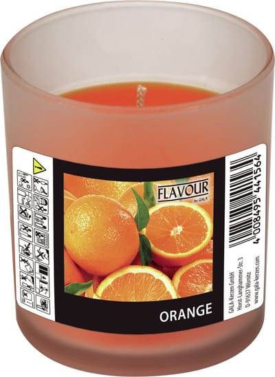 Conpax Candles geurkaars - sinaasappel geur - oranje - 8 branduren - in glas - aroma kaars