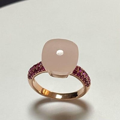 11.6x7mm Grote Steen Natuurlijke Kristallen Snoepring Met Paarse Zirkoon Kristallen Ring Voor Vrouwen Sieraden Cadeau Verjaardag Pomellato 8 gray