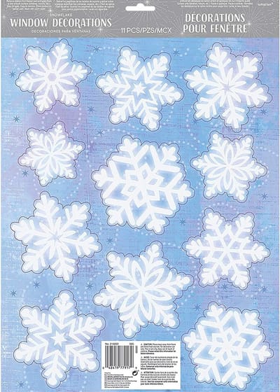 Vinyl Window Decoration Snowflakes 45.7 x 30.5 cm