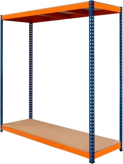 S-rax 2 planken stelling - blauw-oranje - 180x180x60cm - 300kg/plank