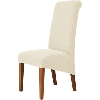 Hoge Rug & Universele Stoelhoes Voor Eetkamer Hotel Xl M Maat T Jacquard Extra Grote Stretch Spandex Stoelhoezen Wasbaar M size (45-58cm)
