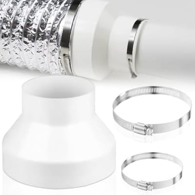 Afvoerslangadapter 150 mm voor ventilatie en afvoersystemen