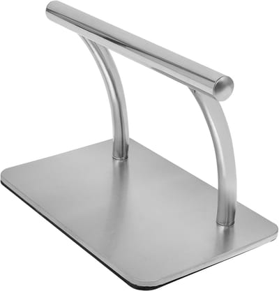Voetensteun Staal - Ondertafel Steun - Salon Comfort - Antislip Ontwerp - 30x19cm Basis - Zilver
