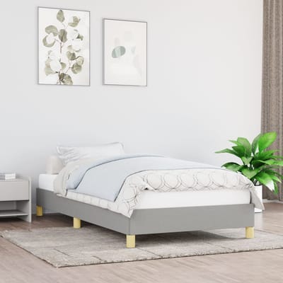 vidaXL - Bedframe - zonder - matras - 80x200 - cm - stof - lichtgrijs