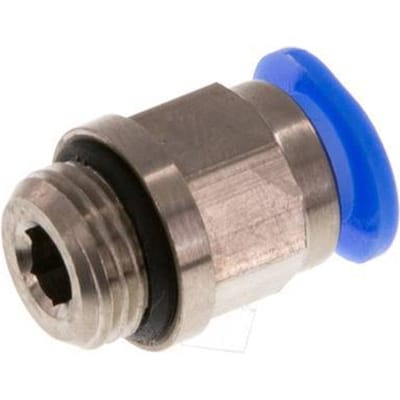 6mm x G1/8'' Messing/POM Insteekfitting buitendraad Compact Ontwerp NBR [5 Stuks]