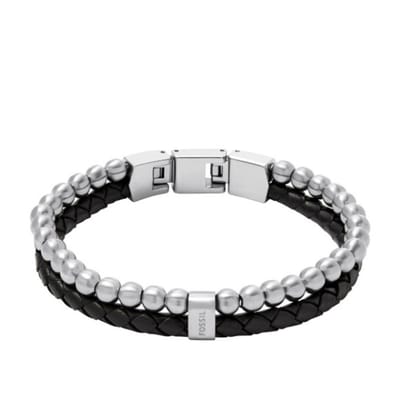 Fossil JF04855040 Heren Armband 21cm - Zilverkleurig