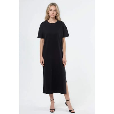 Crew Neck Midi T-Shirt Jurk