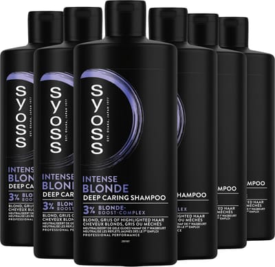 Syoss Blond - Shampoo - Haarverzorging - Blond, Grijs en Highlighted Haar - Versterkt en Beschermt - Stralende Glans - Voordeelverpakking - 6x 440ml