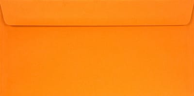 Gladde oranje enveloppen A4 - 110 x 220 mm - 25 stuks - HK zelfklevend met plakstrip - 90 gram - Burano - Netuno