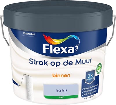 Flexa - Strak Op De Muur Binnen Mat - Iets Iris - Mengverf - 2,5 L