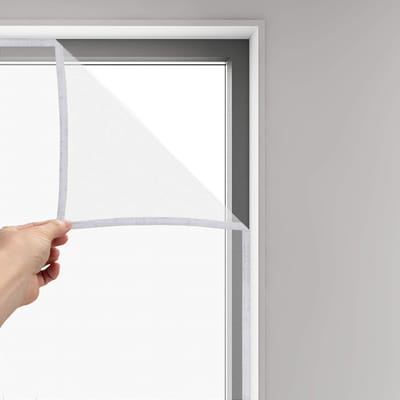 VHV-Raamhor - Zelfklevende Hor voor Ramen - Insectenhor op Maat Snijden - Klittenband Hor 150x130 cm - Wit