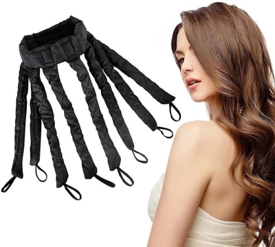 Hittevrije Haarkrultang - 8 Afneembare Krulklauwen - Hittevrije Krultang - Satin Krulspelden - Zacht Hoofdband - Krullende Haarstyling Tool - Voor Lang Haar - Geen Warmte Schade - Wasbaar En Herbruikbaar