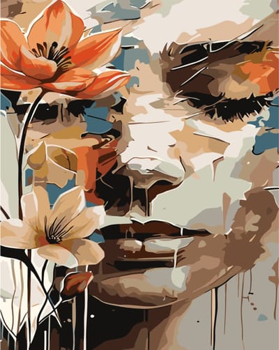 Untamed - Paint by numbers – schilderen op nummer – DIY decoratie – Bloemen portret – Fragile Strength