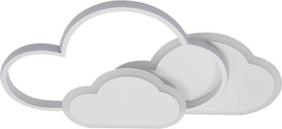 DIMICO - Plafondlamp - Wolken lamp wit- 3 kleuren LED - Kinderkamer lamp - Slaapkamer - 42W - Modern design - Babykamer