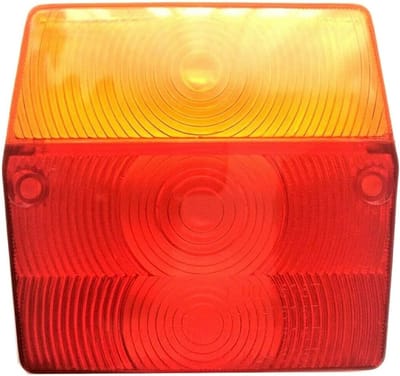 Ronde Achterlicht Lens voor Aanhanger en Caravan - Rood/Geel Stoplicht