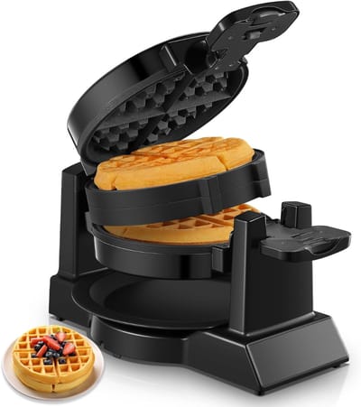 RWB® Wafelijzer met Verwisselbare Platen - Wafelijzer - Tostiijzer - Zwart - 14 x 8 x 21cm
