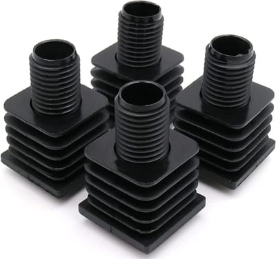 VT Goods - Afstelstoppen - Buisstoppen voor vierkante buizen - 40 x 40 mm - Verstelbaar - Geschikt voor stalen meubels - 4 stuks