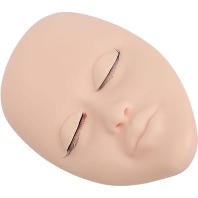 Wimper Mannequin Gezicht 3 Paar Verwijderbare Oogleden Wimperextensions Oefenen Vals Gezicht voor Beginners roze