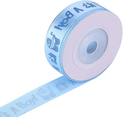 Satin Ribbons voor Baby Jongens en Meisjes - Blauw en Roze Decoratie voor Babyshowers, Verjaardagen en Cadeaupakketten - 10 Yards/Rol