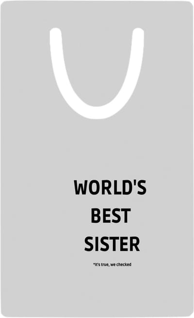 Hacebo® - world's best sister It's true we checked metalen boekenlegger - Zus - werelds beste zus - verjaardag - cadeautje voor zus - zus artikelen - kado - geschenk Bladwijzer boekenleggers - 7.6 cm x 5cm
