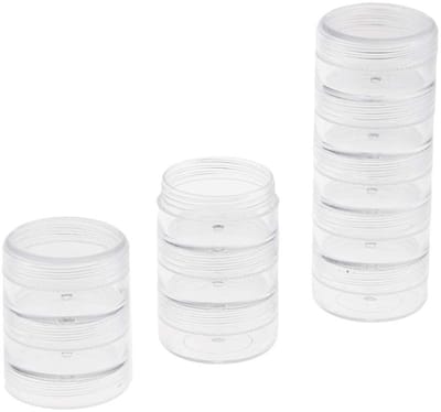 Dailygoods- Opbergdozen Roze - Opbergdozen Acryl - Stapelbare Dozen - Opbergdozen voor Cosmetica - Opbergdozen voor Kralen - Maat 17,5 x 4,5 x 6,2 cm - Opbergcontainers