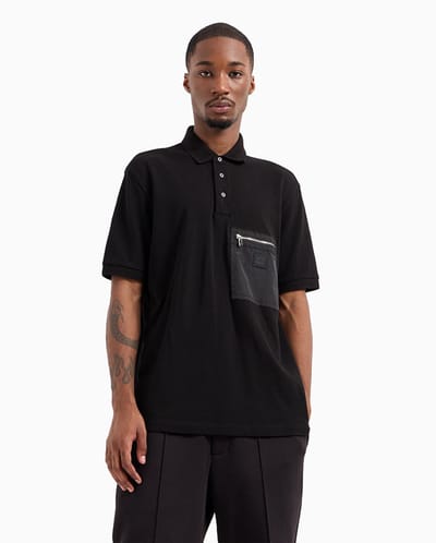 Armani Exchange Xm000087_af10366 Korte Mouw Poloshirt Zwart L Man