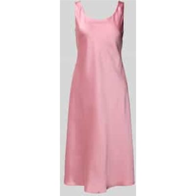 Knielange jurk met ronde hals, model 'CARESHA'