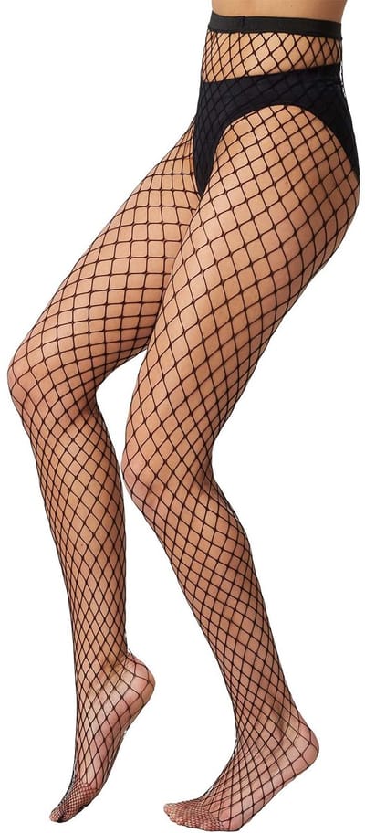 dressforfun - Netkousenbroek met middelgrote mazen - verkleedkleding kostuum halloween verkleden feestkleding carnavalskleding carnaval feestkledij partykleding - 303450