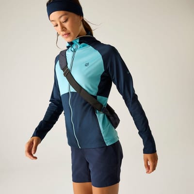 Dare2B Evolving III dames midlayer met capuchon en kleurblokken