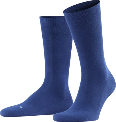 FALKE Sensitive London met comfort tailleband katoen sokken heren blauw - maat 39-42