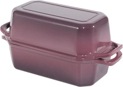 Gietijzeren Broodpan - Broodbakvorm Deeg Pan - Brood Bakken Thuis - Superieure Warmteverdeling - 9x5 Inch - Magenta