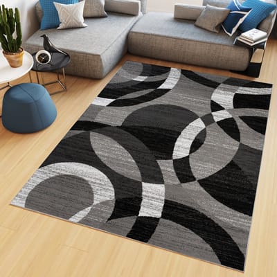 Tapiso Maya Vloerkleed Grijs Antraciet Laagpolig Tapijten Maat- 200x300