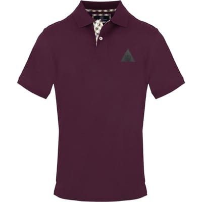 Aquascutum Polo-shirt voor heren met driehoekig logo (Rood)