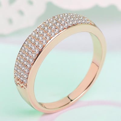 Europese en Amerikaanse Ringen met Vergulde Diamanten Ringen voor Dames Trouwringen No. 10 beige