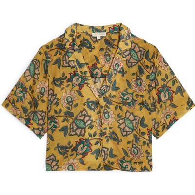 Louise Misha Pajamas Top Loulou Honey Marigold Maat: XS | Nachtmode Outlet | Dames | Bruin