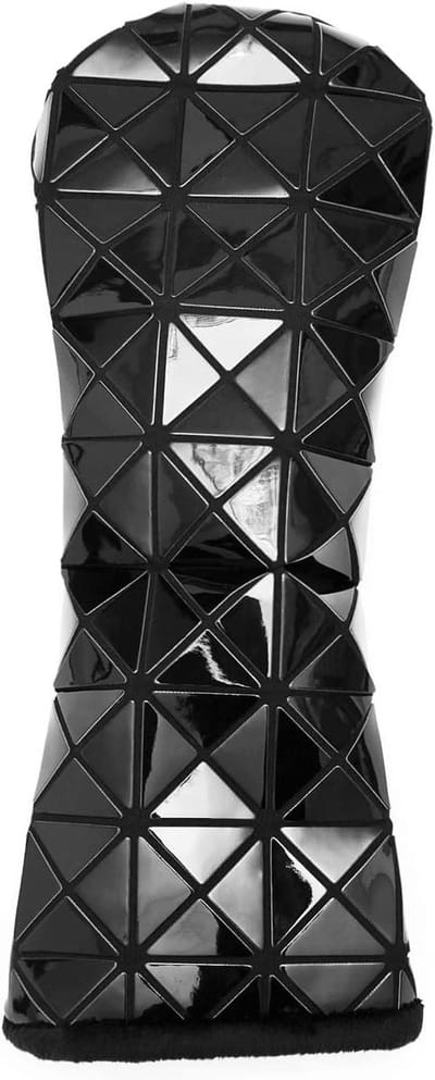Golf Club Headcovers - Houten Clubhoezen - Bescherming Golfclubs - Waterdicht PU Leer - 36.4 cm - Zwart