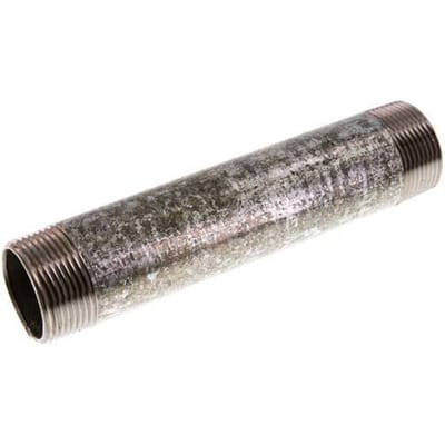 R 1 1/4'' Verzinkt Stalen Dubbele Pijpnippel 50 Bar DIN 2982 - 180mm [2 Stuks]