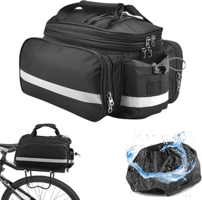 Waterdichte Fietstas 3-in-1 25L voor Fiets en Mountainbike - Flexibele Achtertas met Regenhoes
