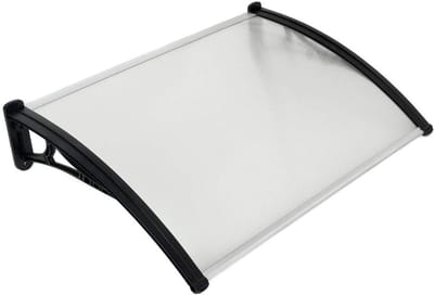 Modulaire Luifel - Voortent Polycarbonaat - Bescherming Buiten - Honingraat Structuur - 120x100cm - Transparant