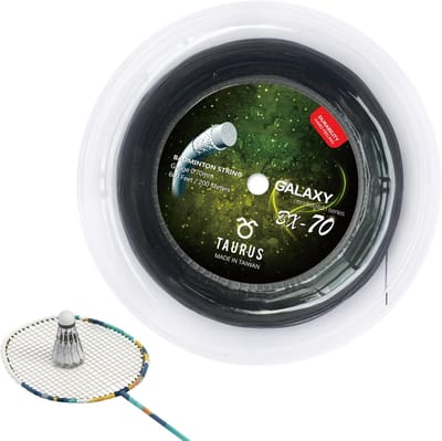 Badmintontouw Lange Draad - Racketsnaar Elastisch - Badminton Rackets Bespannen - Hoge Stijfheid Multifilament - 200 Meter Rol - Zwart
