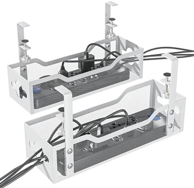 Onder bureau kabelmanagement tray - 2-pack voor een nette werkplek zonder schade